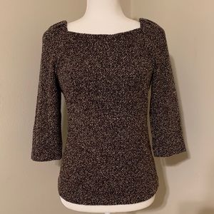 Boucle puff sleeve fitted sweater Ann Taylor